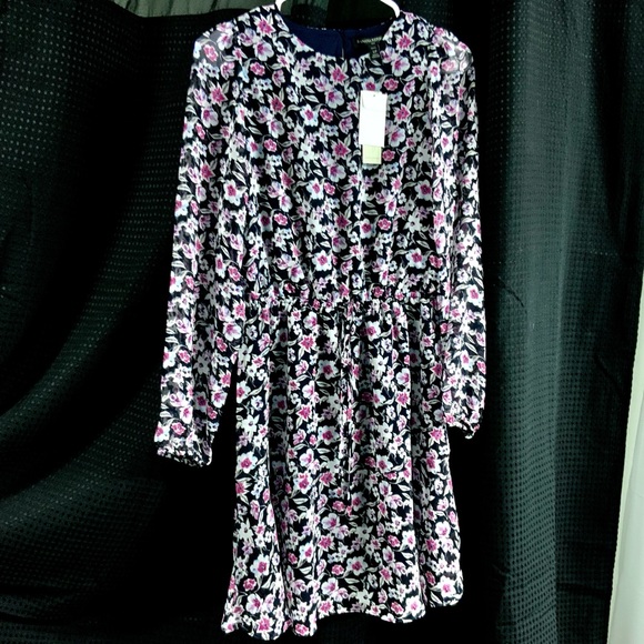 🔆NWT BANANA REPUBLIC LS FLOUNCE FNF WARM CONBO DRESS SZ S - Picture 6 of 16